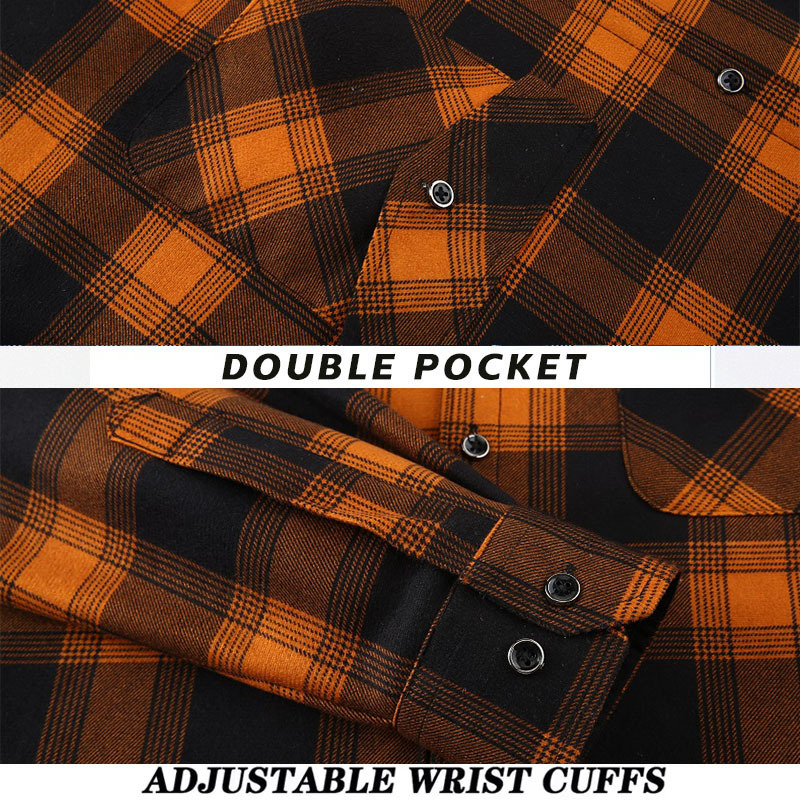 QICHE Fleece Lined Thick Flann - Flannel Shirt Lined ulasan dan harga