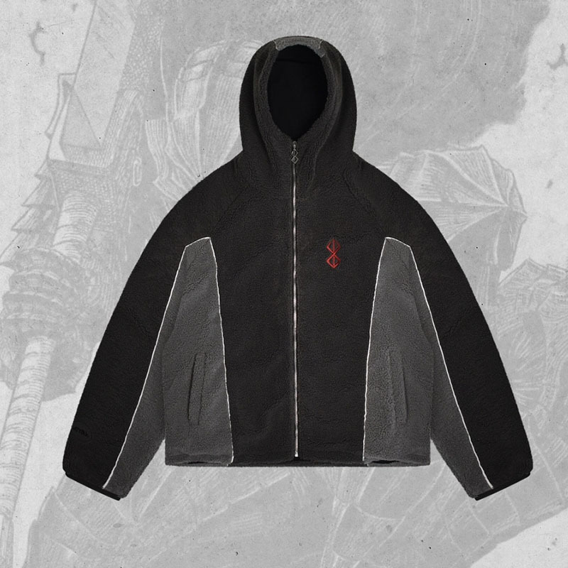 Unisex Color Block Sherpa Flee - Sherpa Hoodie Fleece ulasan dan harga