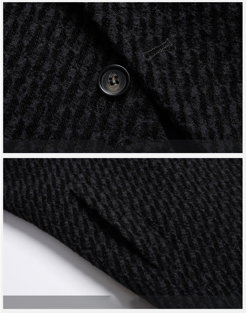 Long Coat Men Mens Wool Jacket - Wool Coat Peacoat ulasan dan harga