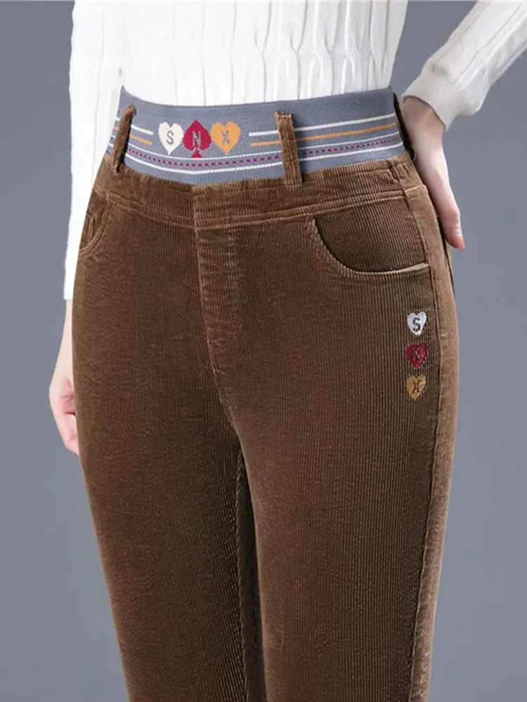 Winter Thicken Plush Lined Pen - Corduroy Pant Warm ulasan dan harga