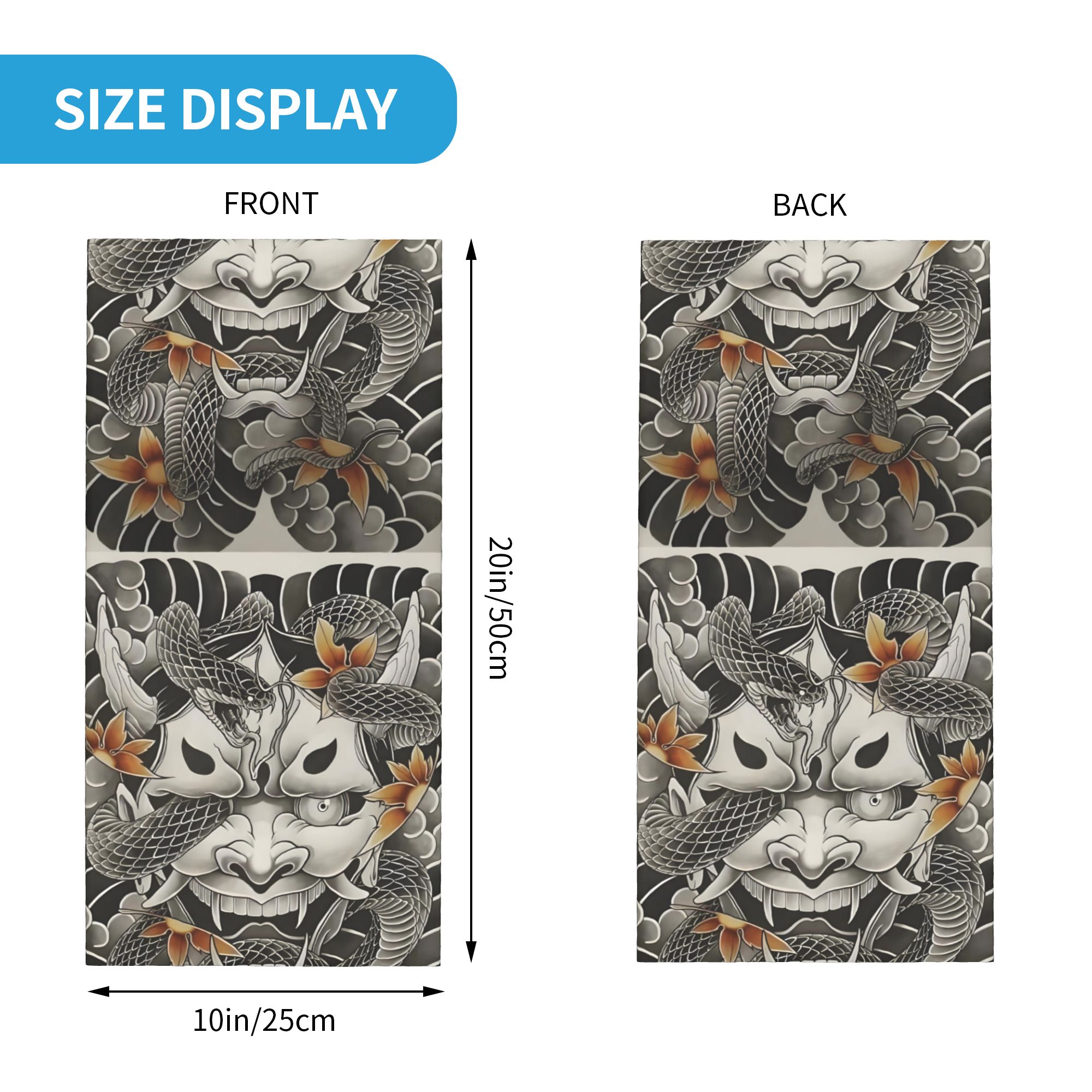 Custom Samurai Oni Demon Banda - Neck Gaiter Fleece ulasan dan harga