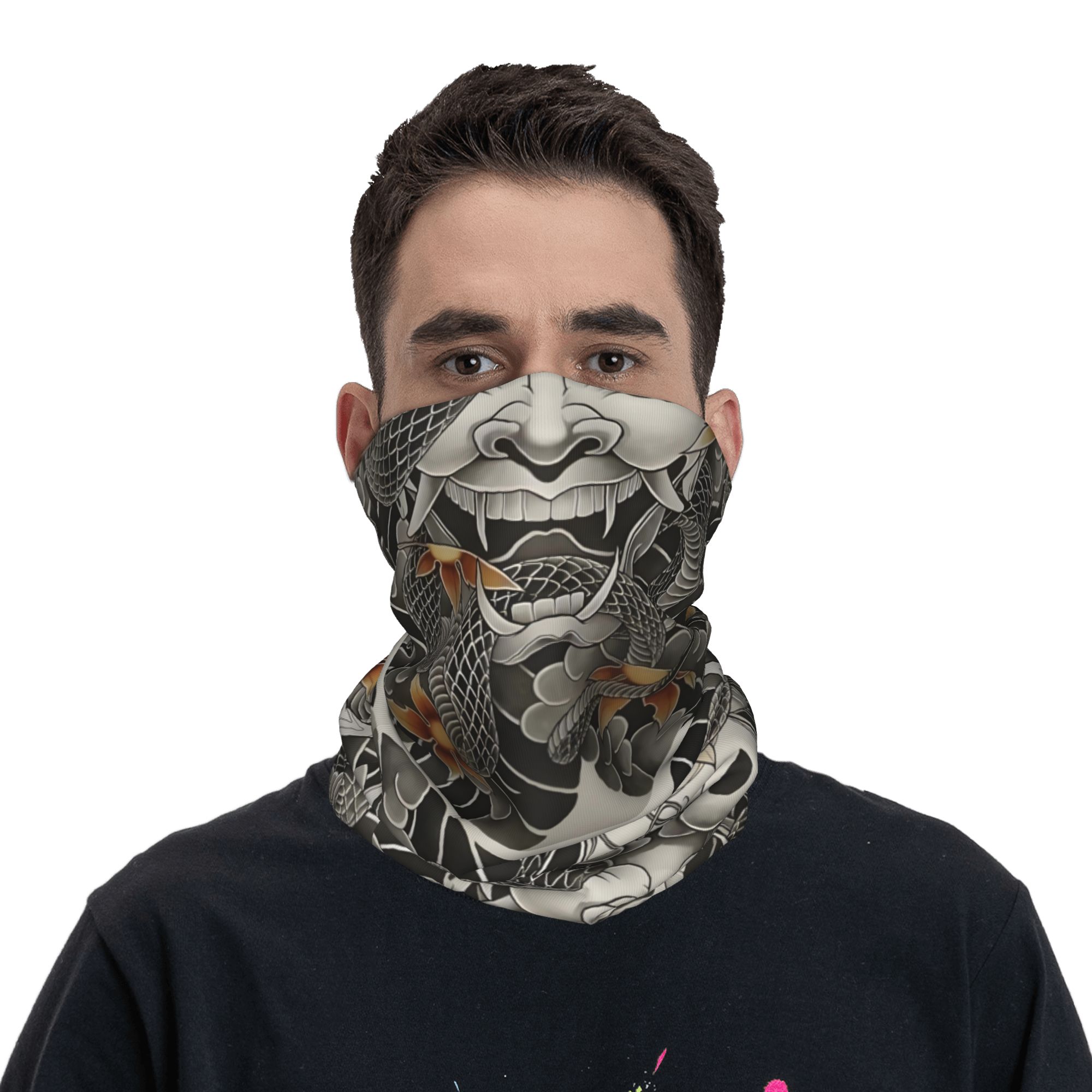 Custom Samurai Oni Demon Banda - Neck Gaiter Fleece ulasan dan harga