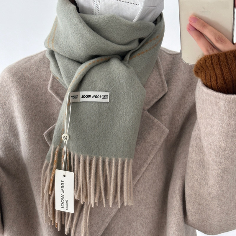 Elegant Good Quality 100% Wool - Wool Scarf Men ulasan dan harga