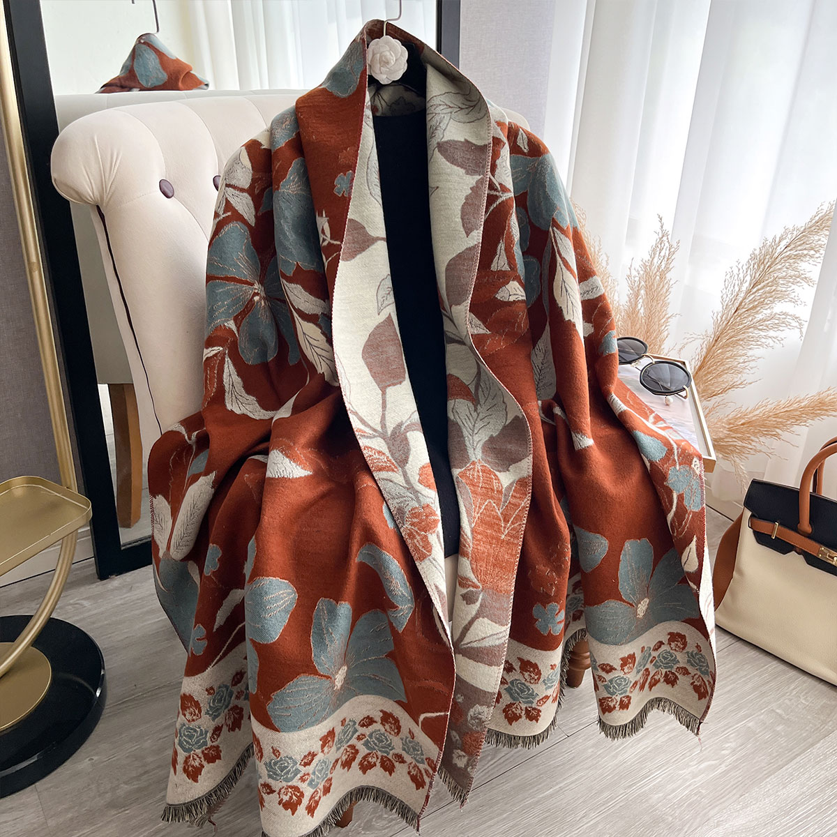 Women Thicken Luxury Winter Pa - Cashmere Pashmina Wrap ulasan dan harga
