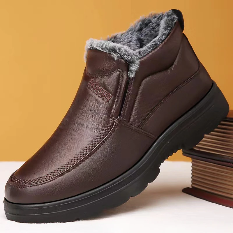 Winter Men's Ankle Boots Plush - Waterproof Winter Boot ulasan dan harga