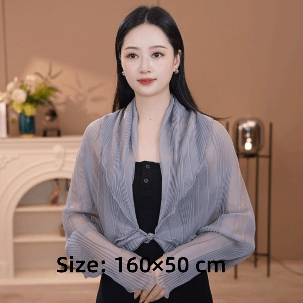 Solid Color Sun Protection Top - Shawl Wrap Winter ulasan dan harga