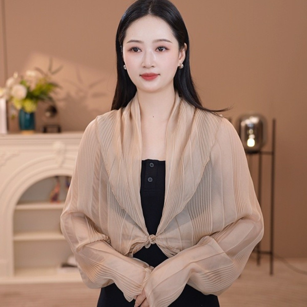 Solid Color Sun Protection Top - Shawl Wrap Winter ulasan dan harga