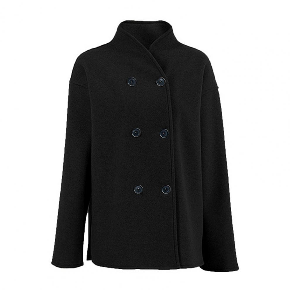 Women's Winter Cropped Wool Co - Wool Coat Peacoat ulasan dan harga