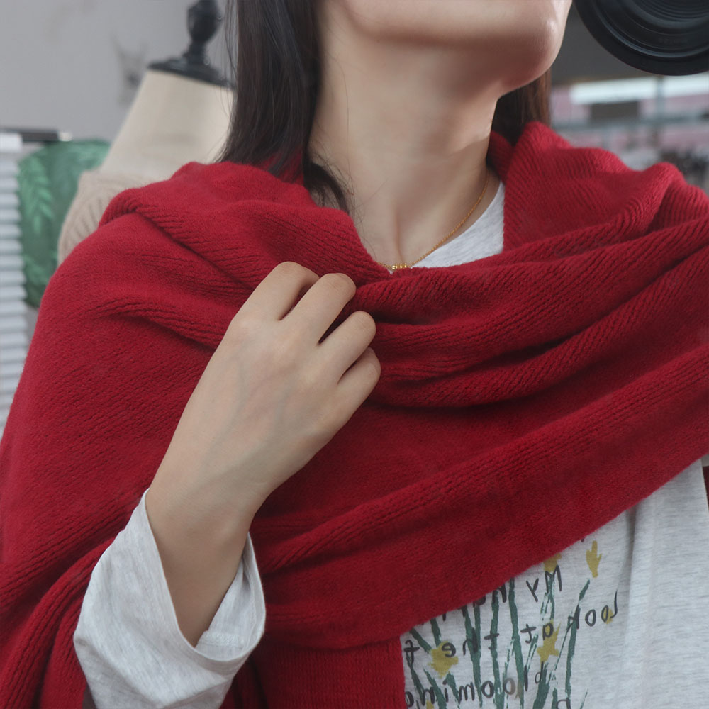 High Quality Solid Color Men W - Wool Scarf Men ulasan dan harga
