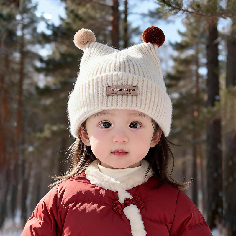 1-4Year Baby Knitted Hat Cute  - Knit Beanie Hat Warm ulasan dan harga