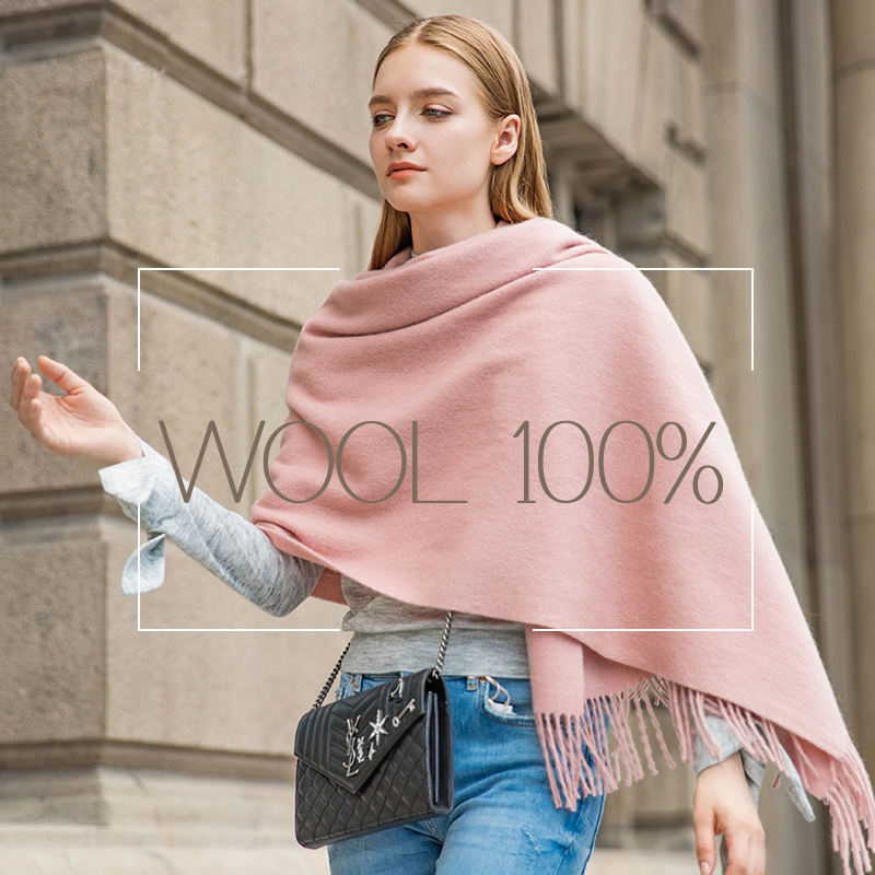 Wool Winter Scarf Women Fashio - Shawl Wrap Winter ulasan dan harga