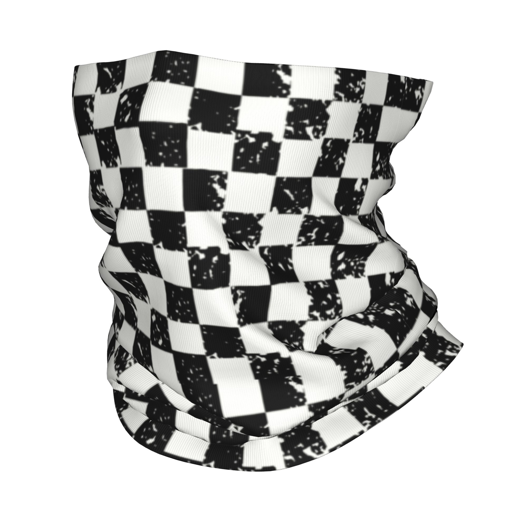 Custom Retro Checkered Flag Wi - Neck Gaiter Fleece ulasan dan harga
