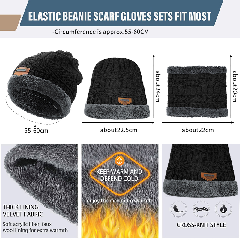New Winter Beanie Hat for Men  - Wool Scarf Men ulasan dan harga