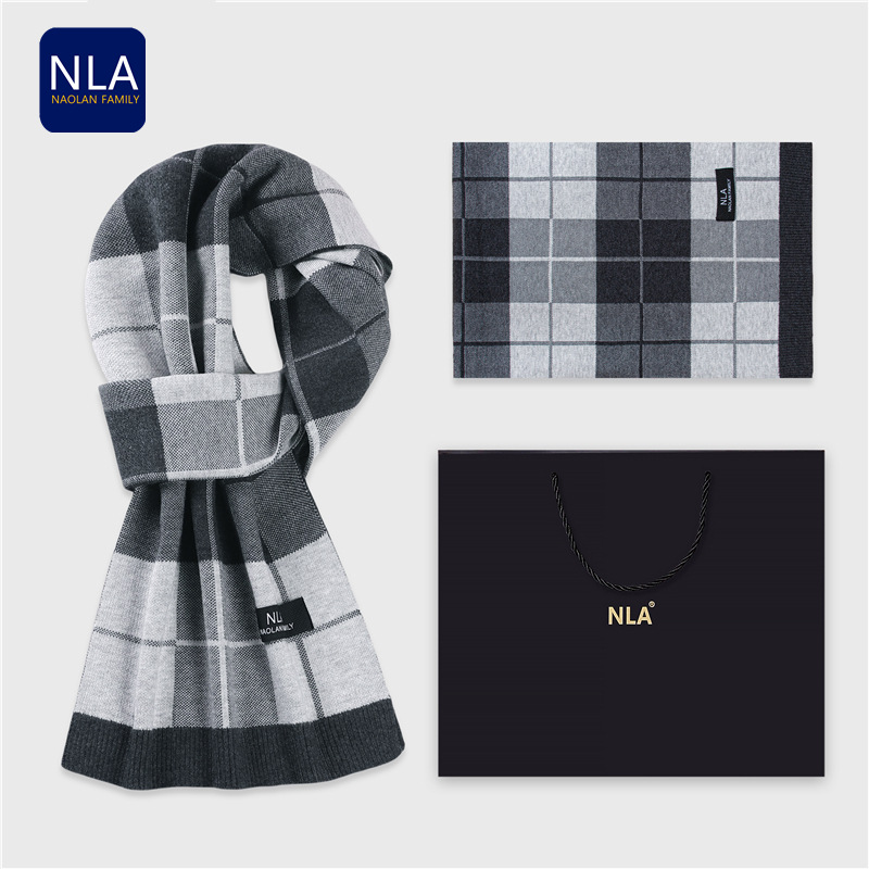 Gift Box Knitted Men's Wool Sc - Wool Scarf Men ulasan dan harga