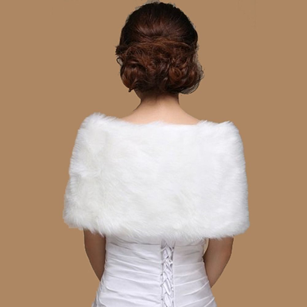 Winter Cape White Fur Shawl We - Shawl Wrap Winter ulasan dan harga