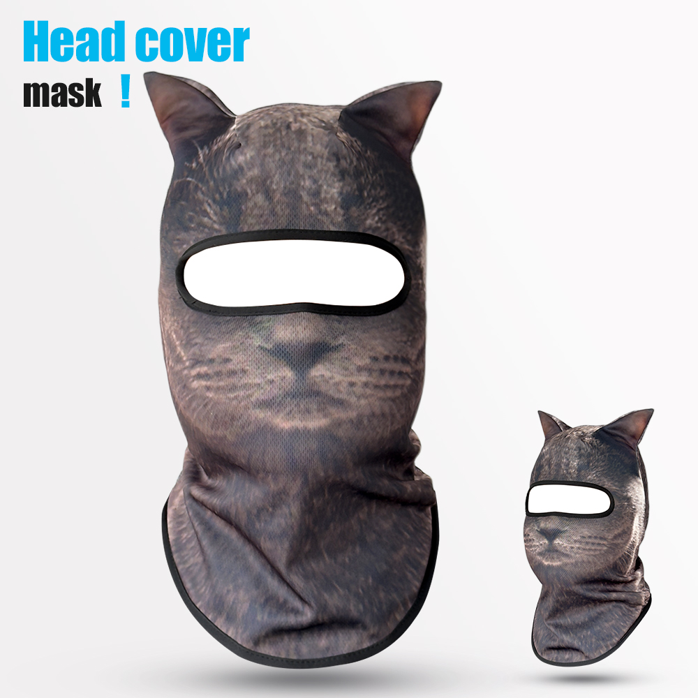 3D cat animal skiing Balaclava - Balaclava Ski Mask ulasan dan harga