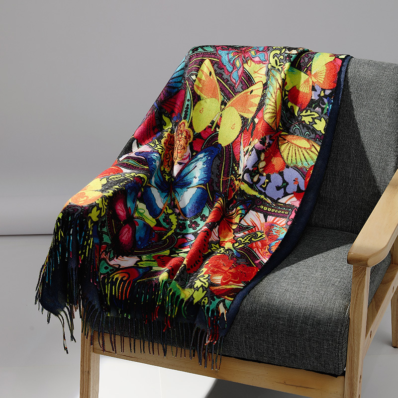 Luxury Brand Oil Painting Cash - Cashmere Pashmina Wrap ulasan dan harga