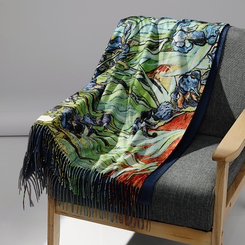 Luxury Brand Oil Painting Cash - Cashmere Pashmina Wrap ulasan dan harga