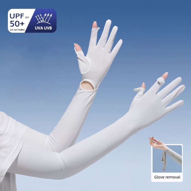 UPF50+ Ice Silk Sun Protection - Touch Screen Gloves ulasan dan harga