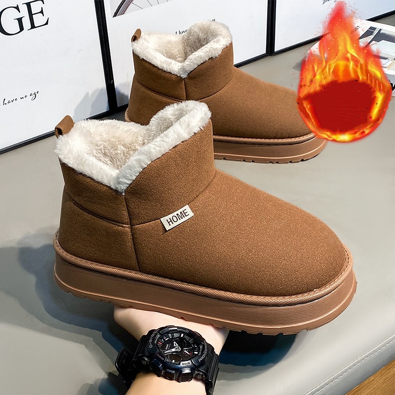 Popular Autumn and Winter Flee - Waterproof Winter Boot ulasan dan harga
