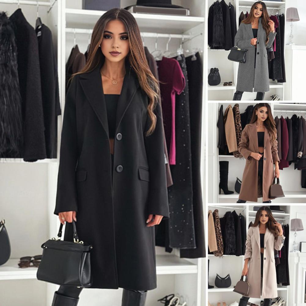 Wrinkle Resistant Coat Women’s - Wool Coat Peacoat ulasan dan harga