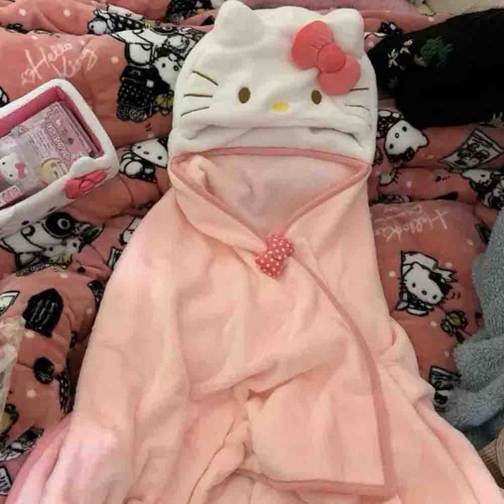 Cute Hellokitty Cloak Shawl Ai - Shawl Wrap Winter ulasan dan harga