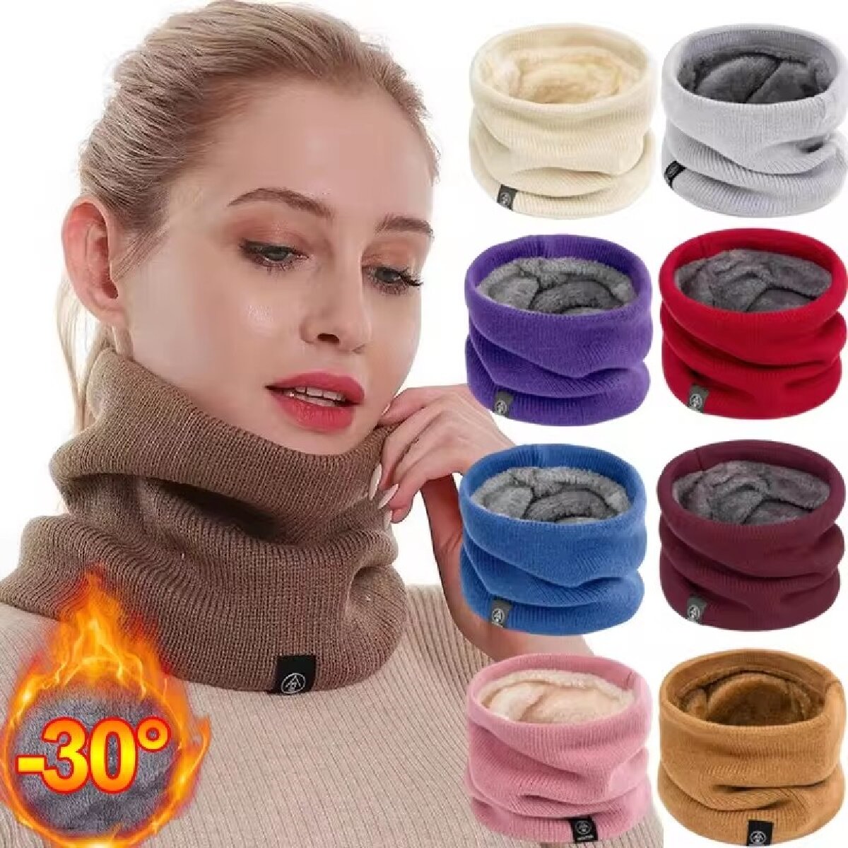Solid Winter Plush Muffler Woo - Winter Headband Fleece ulasan dan harga