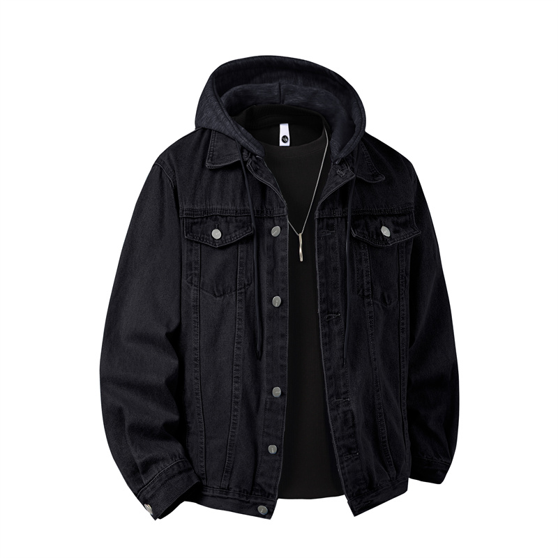 Men Hooded Denim Jacket Men St - Down Jacket Packable ulasan dan harga