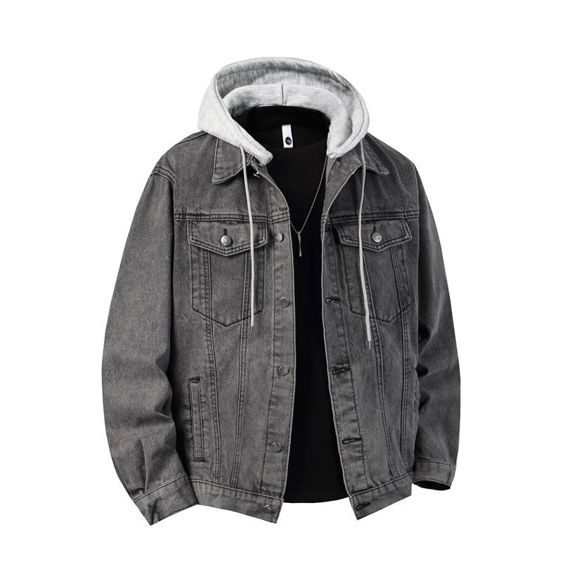 Men Hooded Denim Jacket Men St - Down Jacket Packable ulasan dan harga
