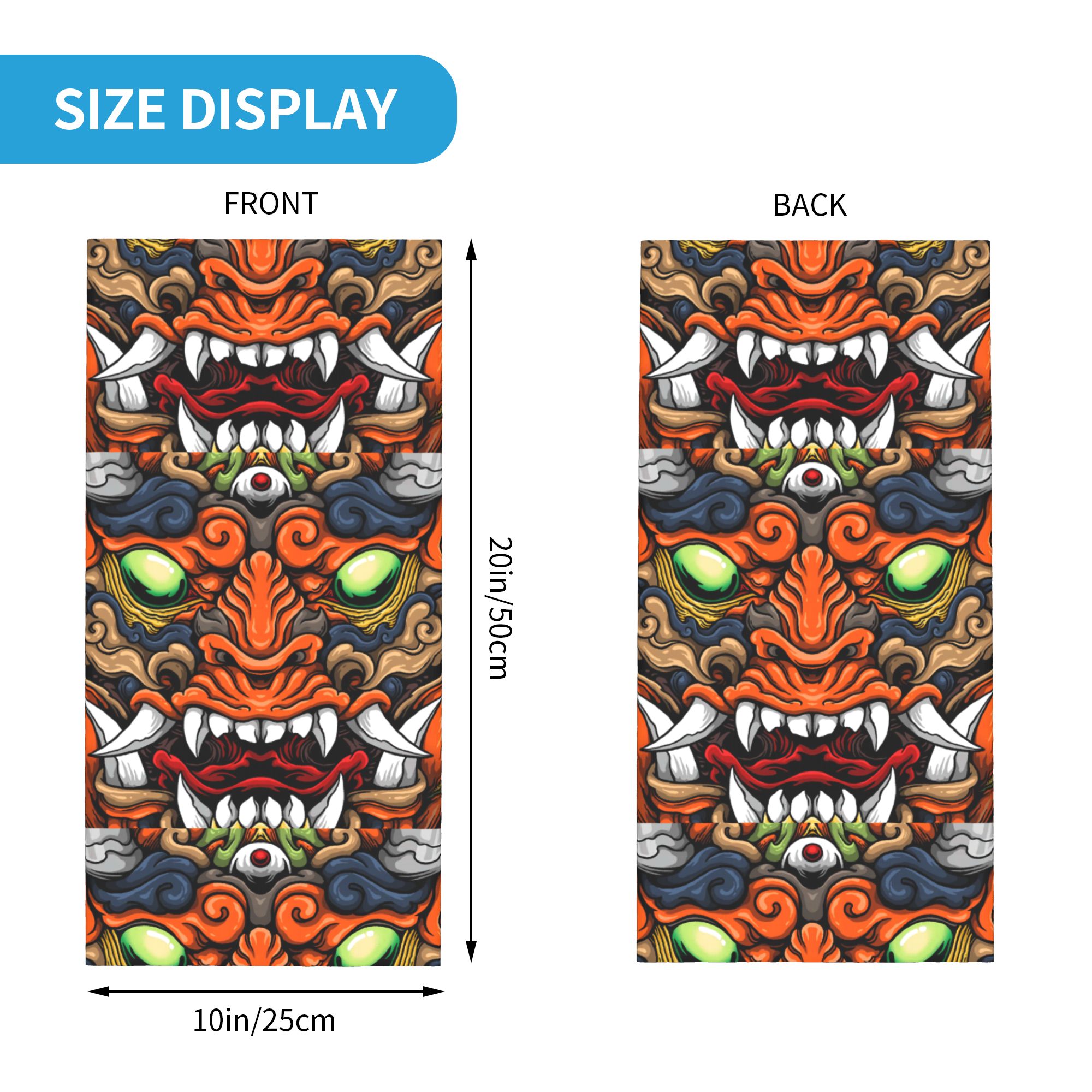 Custom Samurai Demon Oni Winte - Neck Gaiter Fleece ulasan dan harga