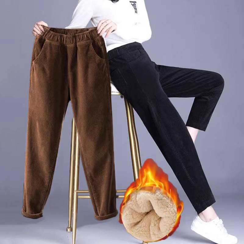 1pcs Women Autumn Winter Plush - Corduroy Pant Warm ulasan dan harga