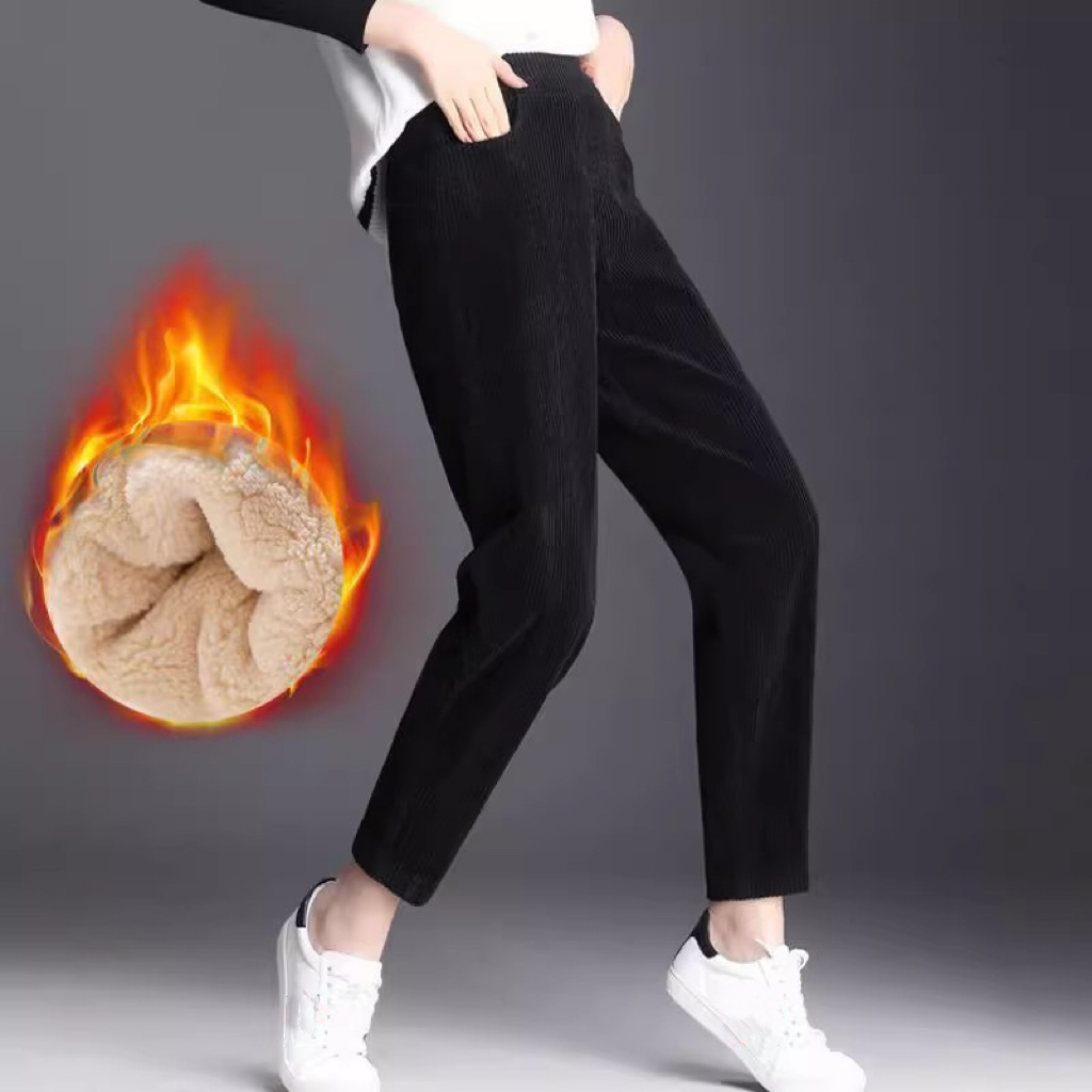 1pcs Women Autumn Winter Plush - Corduroy Pant Warm ulasan dan harga
