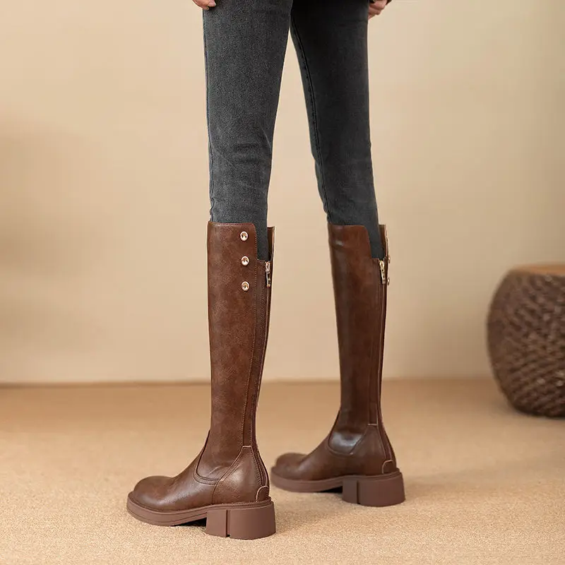 Autumn Winter Middle Heel Ladi - Waterproof Winter Boot ulasan dan harga