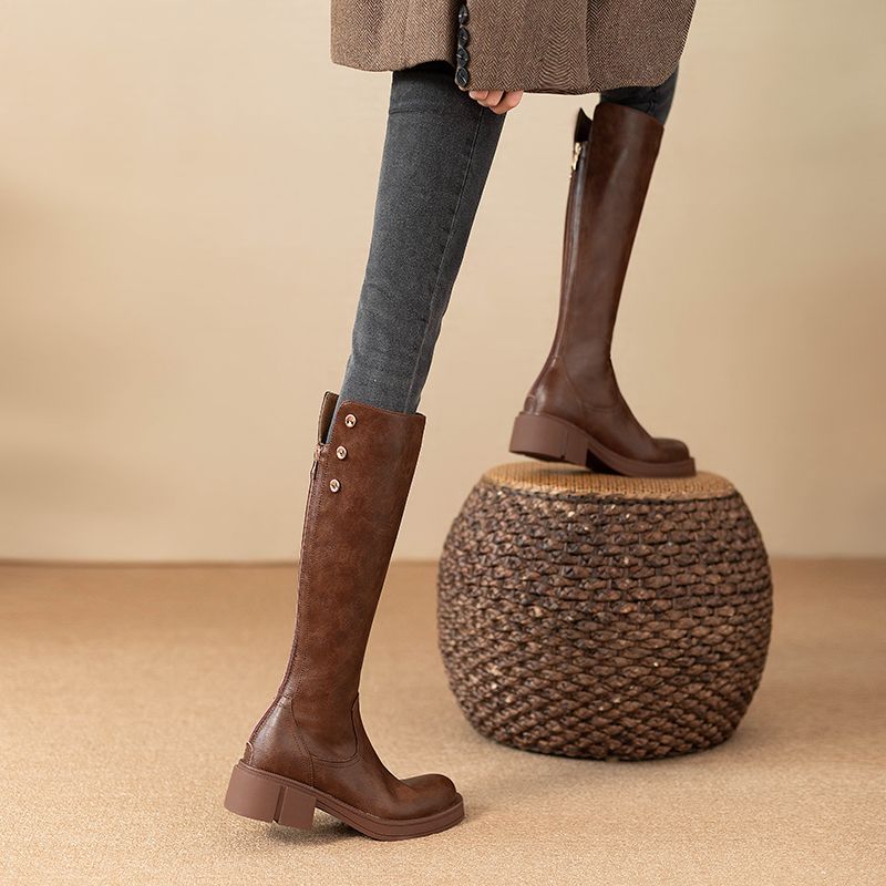 Autumn Winter Middle Heel Ladi - Waterproof Winter Boot ulasan dan harga